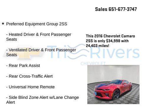 Used 2016 Chevrolet Camaro SS RWD image 25