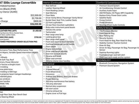 Used 2013 FIAT 500 Lounge w/ Luxury Leather Pkg image 31