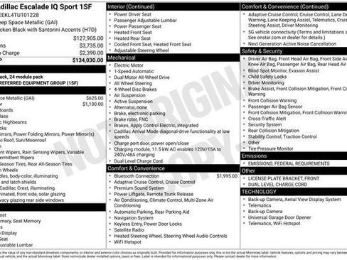 New 2026 Cadillac Escalade IQ Sport 1 image 31