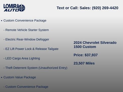 Used 2024 Chevrolet Silverado 1500 Custom w/ Rally Edition AWD/4WD image 9