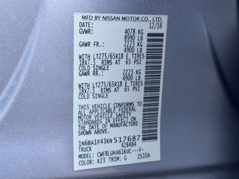 Used 2019 Nissan Titan PRO-4X w/ Pro-4x Utility Package image 41