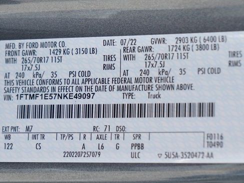 Used 2022 Ford F150 XL w/ Equipment Group 101A High AWD/4WD image 43