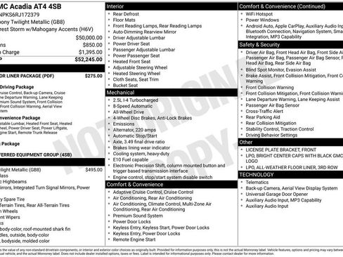 Used 2024 GMC Acadia AT4 w/ LPO, Floor Liner Package image 41