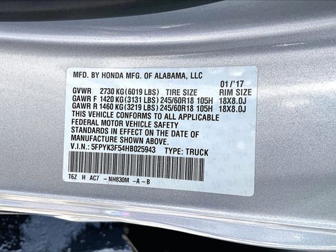 Used 2017 Honda Ridgeline RTL image 35