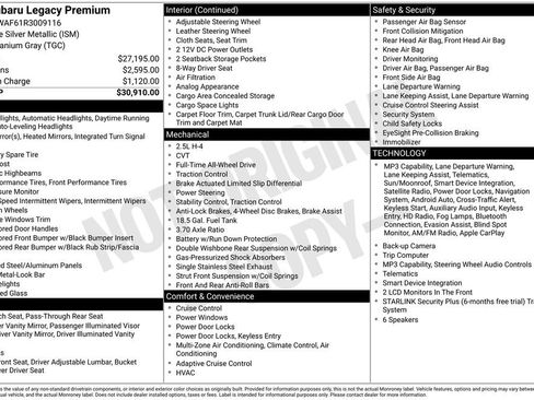 Used 2024 Subaru Legacy Premium image 3