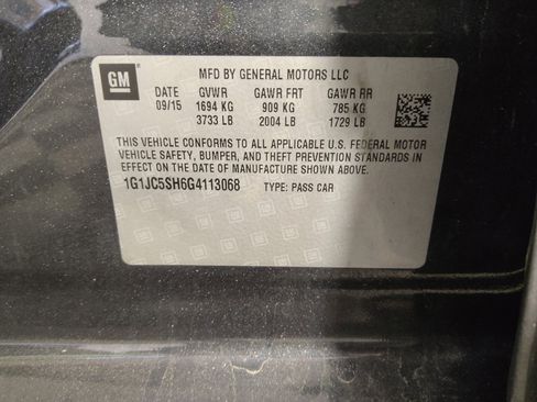 Used 2016 Chevrolet Sonic LT w/ Driver Confidence Package FWD image 33
