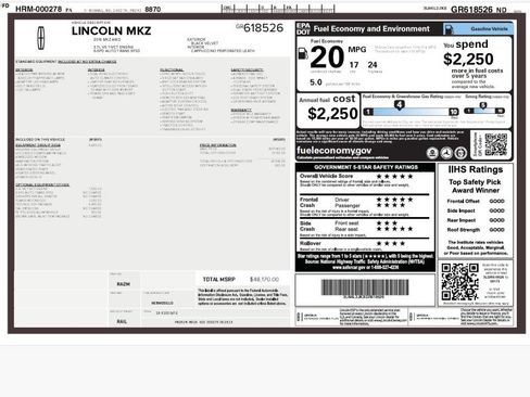 Used 2016 Lincoln MKZ Reserve w/ Equipment Group 300A Reserve AWD/4WD image 2