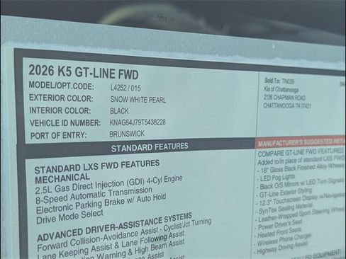 New 2026 Kia K5 GT-Line image 14