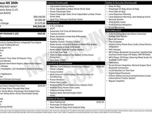 Used 2021 Lexus NX 300h AWD w/ Accessory Package 2 image 27