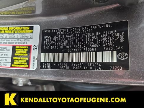 Used 2022 Toyota Camry SE FWD image 10