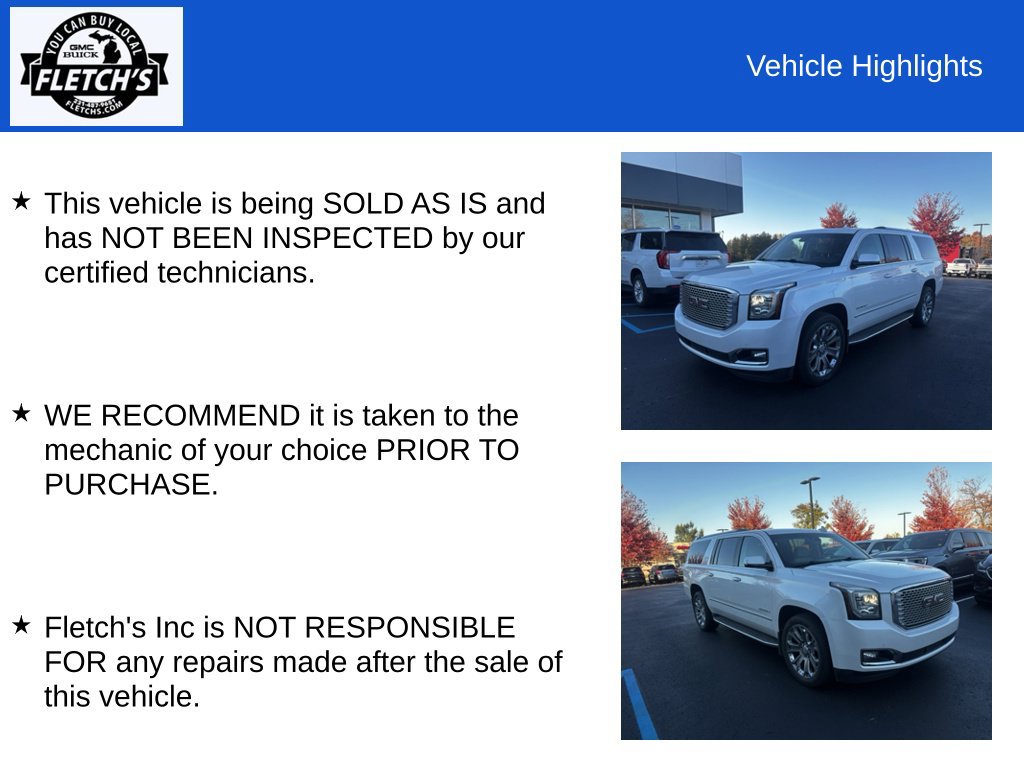 Used 2016 GMC Yukon XL Denali w/ Open Road Package AWD/4WD image 2