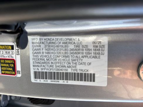 Used 2025 Honda Ridgeline RTL image 29