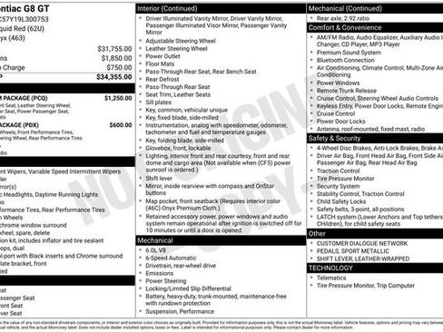 Used 2009 Pontiac G8 GT w/ Premium Package image 8