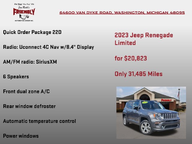Used 2023 Jeep Renegade Limited AWD/4WD image 5