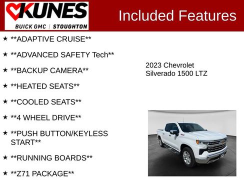 Used 2023 Chevrolet Silverado 1500 LTZ w/ Technology Package AWD/4WD image 2
