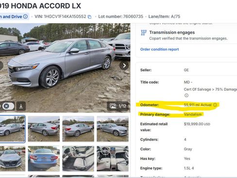 Used 2019 Honda Accord LX image 55