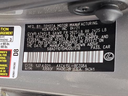 Used 2021 Lexus ES 250 w/ Premium Package AWD/4WD image 38
