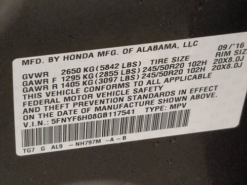 Used 2016 Honda Pilot Elite image 33