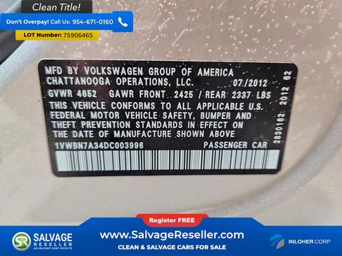 Used 2013 Volkswagen Passat TDI SE image 16