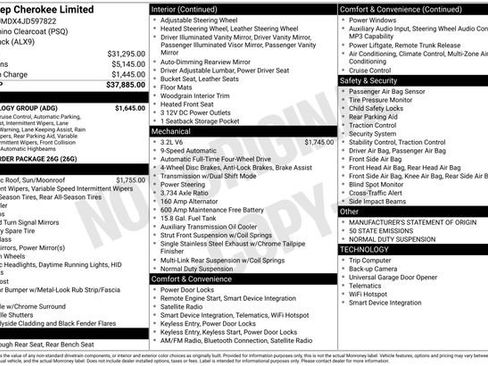 Used 2018 Jeep Cherokee Limited w/ Technology Group image 33