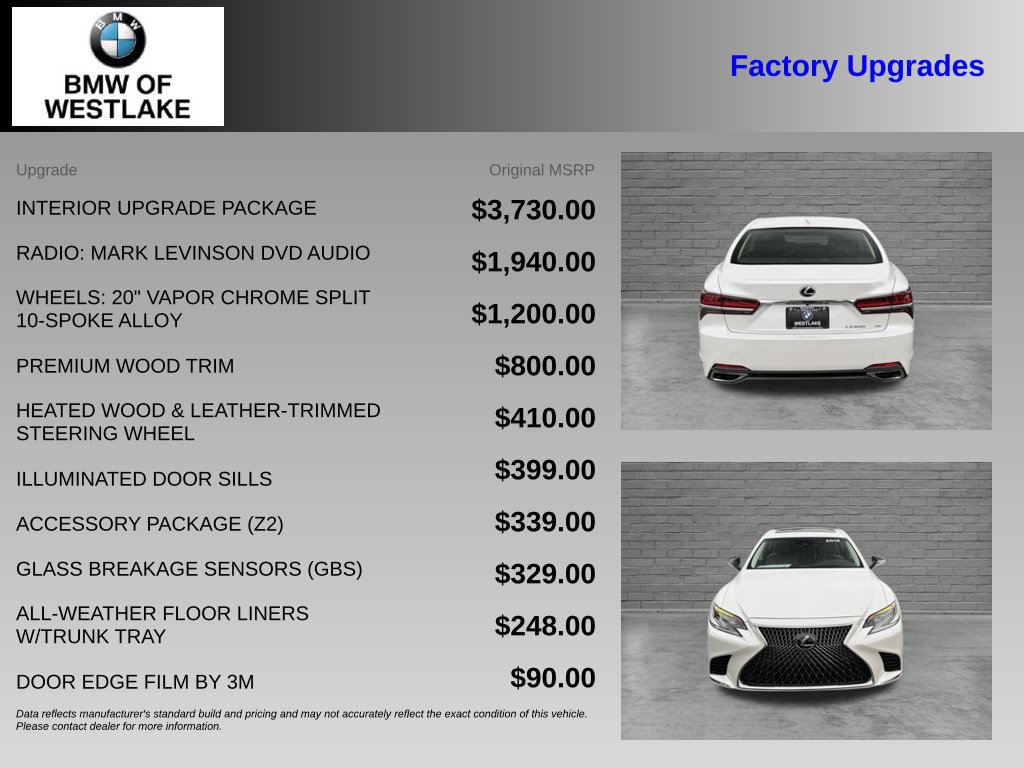 Used 2018 Lexus LS 500 AWD w/ Interior Upgrade Package image 4