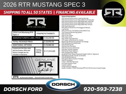 New 2026 Ford Mustang GT Premium w/ GT Performance Package