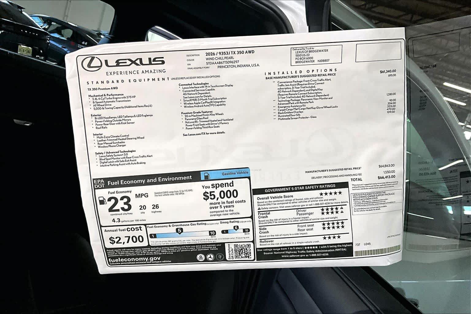 New 2026 Lexus TX 350 AWD w/ Technology Package image 13