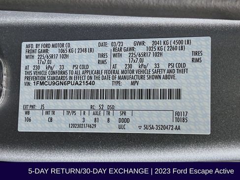 Used 2023 Ford Escape Active image 35