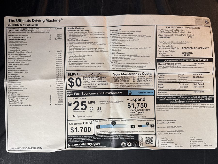 Used 2018 BMW X1 xDrive28i AWD/4WD image 23