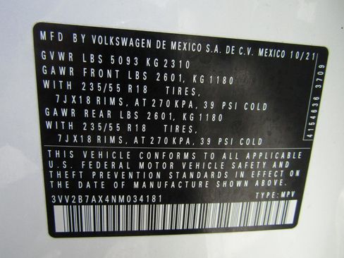 Used 2022 Volkswagen Tiguan SE AWD/4WD image 28