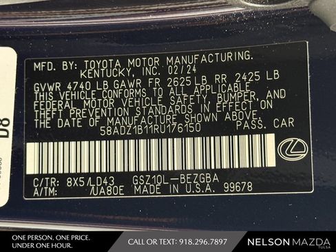 Used 2024 Lexus ES 350 w/ Premium Package FWD image 49