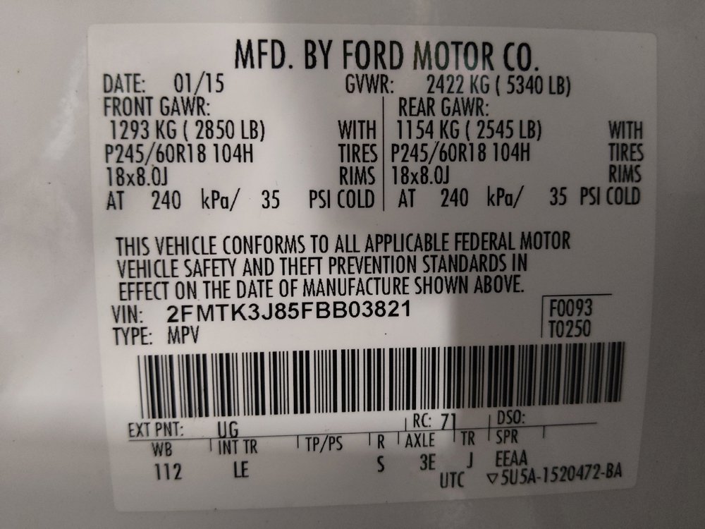 Used 2015 Ford Edge SEL w/ Equipment Group 201A FWD image 33