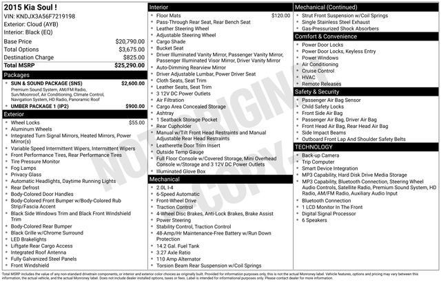 Used 2015 Kia Soul ! w/ Sun & Sound Package FWD image 7