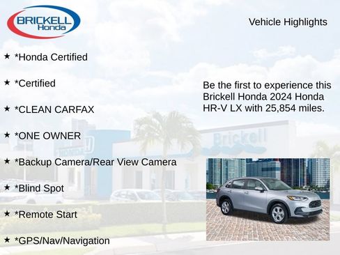 Certified 2024 Honda HR-V LX image 9