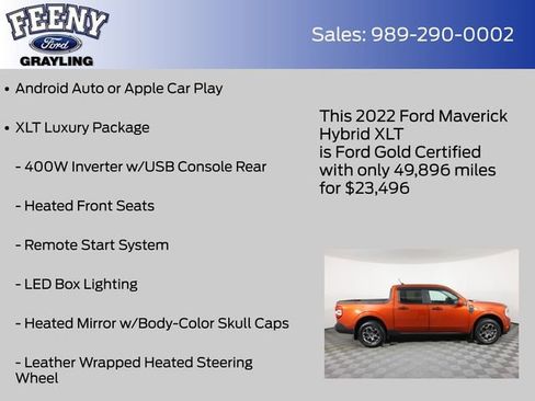 Used 2022 Ford Maverick XLT w/ XLT Luxury Package image 8