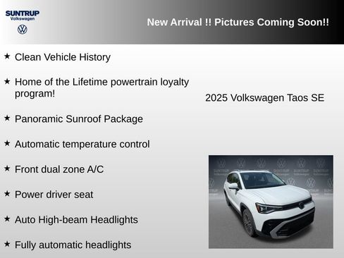Used 2025 Volkswagen Taos SE w/ Panoramic Sunroof Package FWD image 6