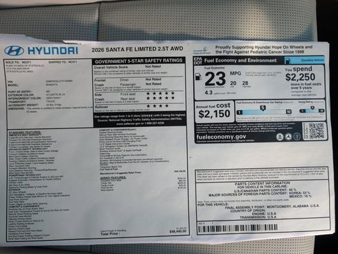 New 2026 Hyundai Santa Fe Limited image 33