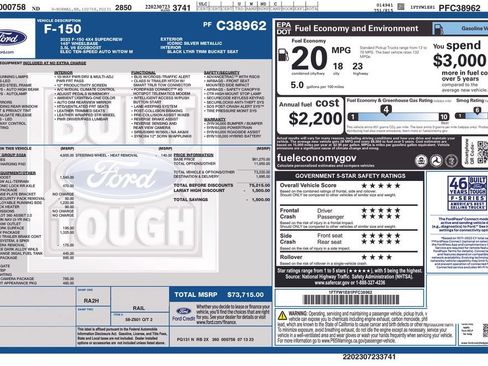 Used 2023 Ford F150 Lariat w/ Equipment Group 502A High AWD/4WD image 34