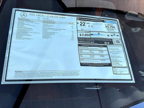 New 2026 Mercedes-Benz C 43 AMG 4MATIC Sedan image 22