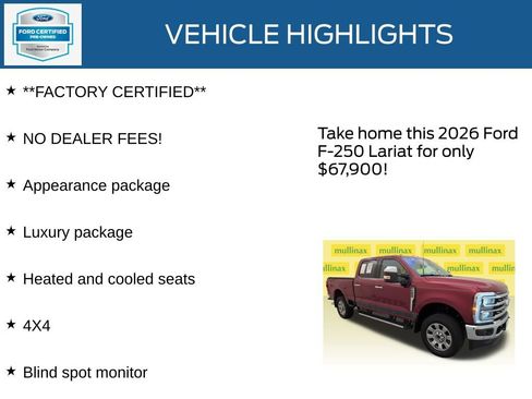 Certified 2026 Ford F250 Lariat w/ Lariat Premium Package image 13