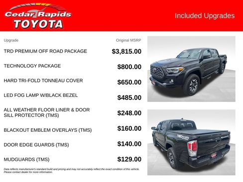 Used 2021 Toyota Tacoma TRD Off-Road w/ TRD Premium Off Road Package AWD/4WD image 6