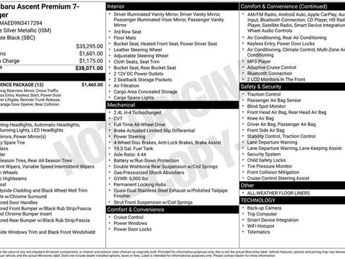 Used 2022 Subaru Ascent Premium w/ Convenience Package image 17