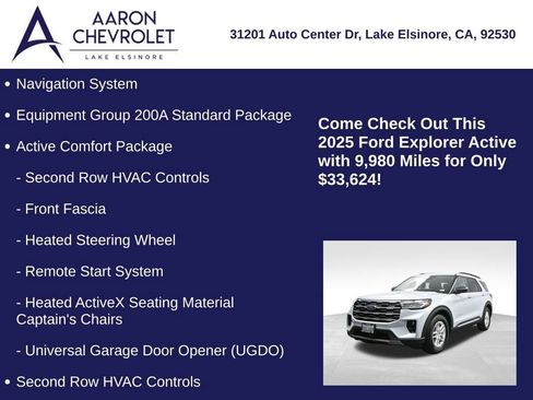 Used 2025 Ford Explorer Active w/ Active Comfort Package RWD image 5