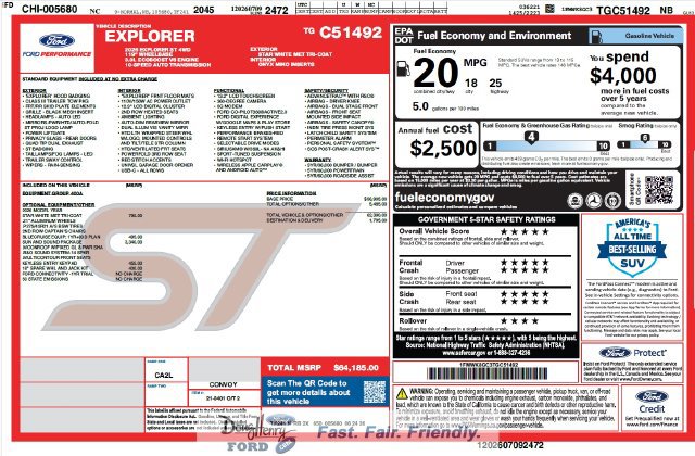 New 2026 Ford Explorer ST w/ Sun And Sound Package AWD/4WD image 5