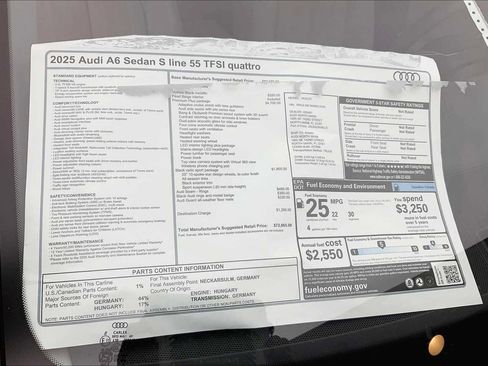 New 2025 Audi A6 Premium Plus w/ Premium Plus Package image 19