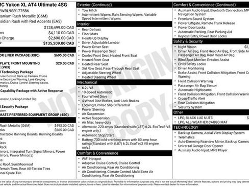 Used 2025 GMC Yukon XL AT4 Ultimate w/ LPO, Floor Liner Package image 20