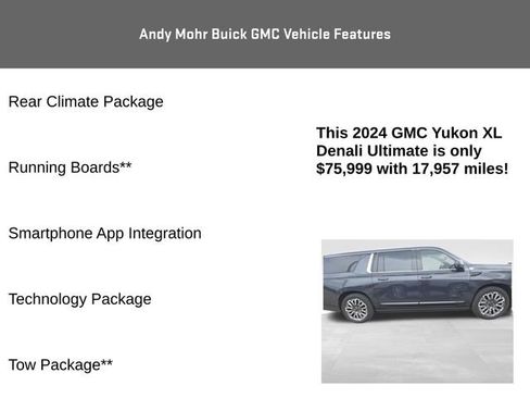 Used 2024 GMC Yukon XL Denali Ultimate AWD/4WD image 12