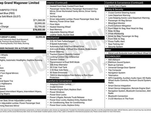 New 2026 Jeep Grand Wagoneer Limited w/ Premium Group II AWD/4WD image 8