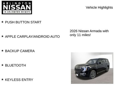 New 2026 Nissan Armada SL w/ Captain's Chari Seat Package image 8