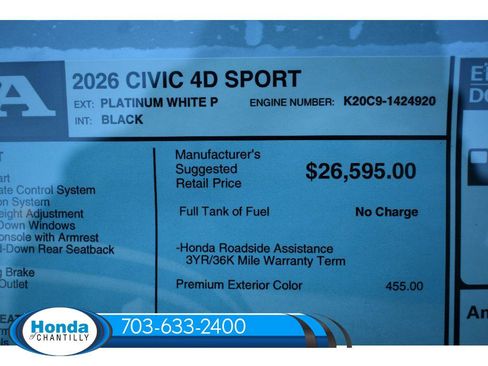 New 2026 Honda Civic Sport image 34